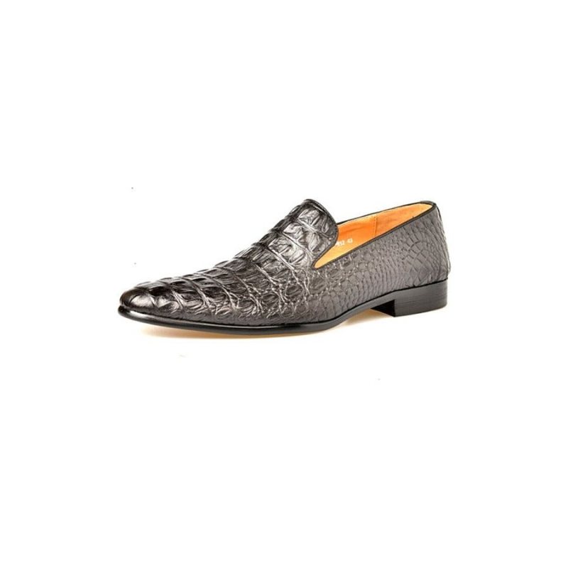 Loafers Herre Luksuriøse Croctex-slip-on-loafers Med Spiss Tå - Sort