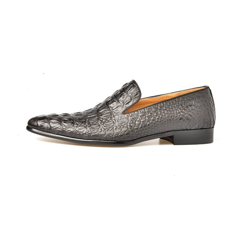 Loafers Herre Luksuriøse Croctex-slip-on-loafers Med Spiss Tå - Sort