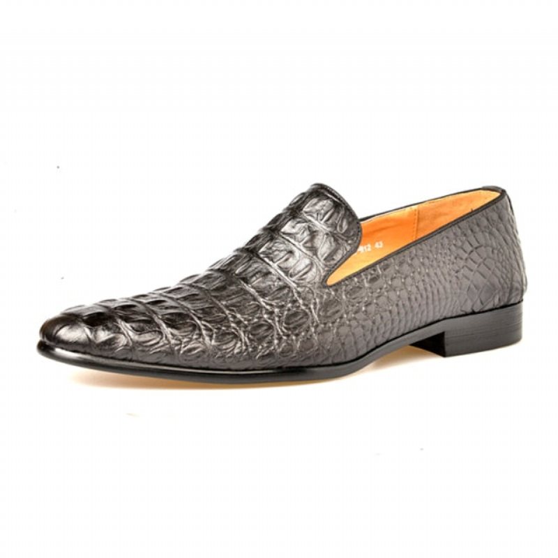 Loafers Herre Luksuriøse Croctex-slip-on-loafers Med Spiss Tå - Sort