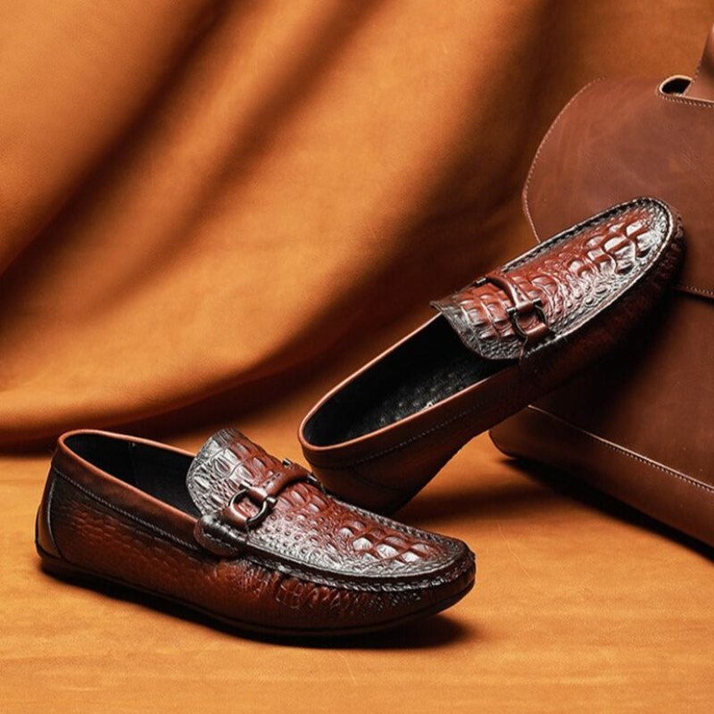 Loafers Herre Luksuriøse Croctex Vanntette Slip-on - Rød