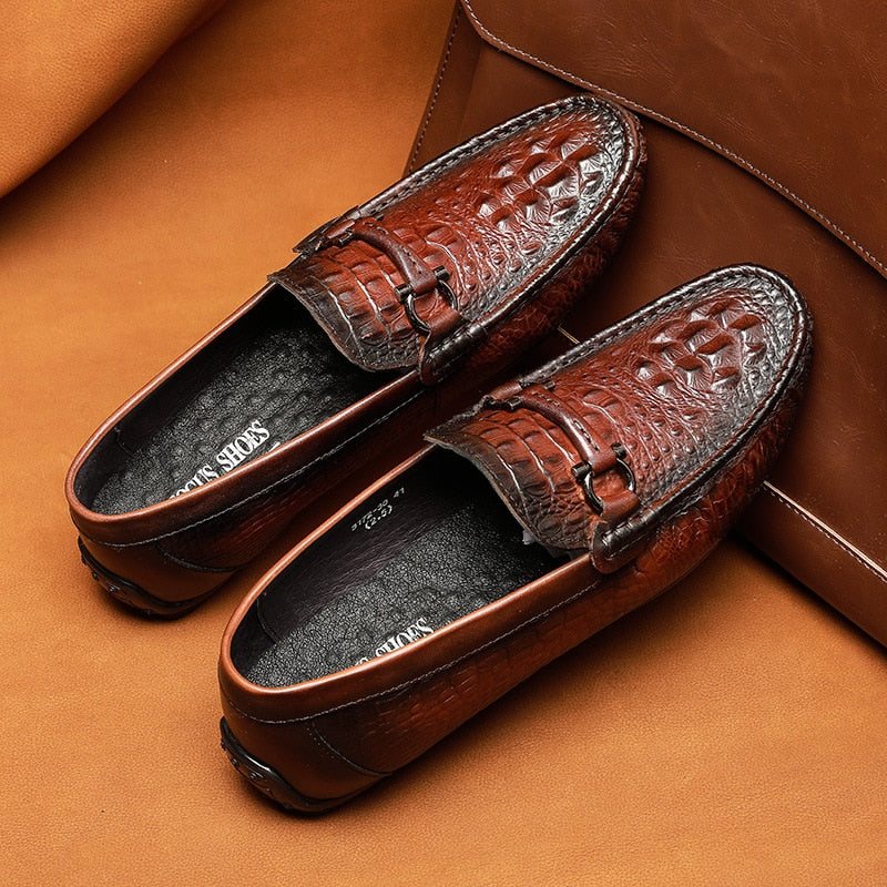 Loafers Herre Luksuriøse Croctex Vanntette Slip-on - Rød