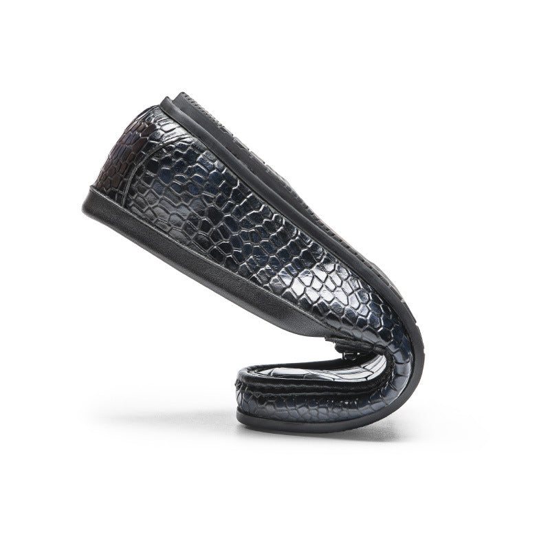 Loafers Herre Luksus Alligator Print Leather Penny - Blå