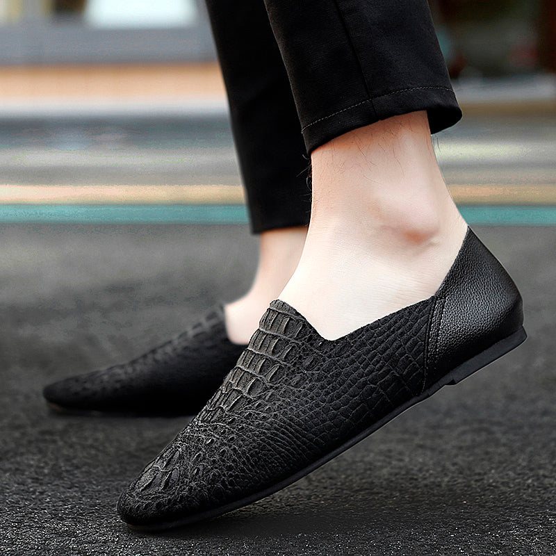 Loafers Herre Luksus Krokodilleskinn Comfort Driving - Sort