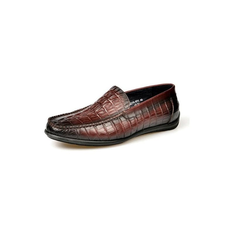 Loafers Herre Luksus Krokodilleskinn Daily Business Slip On - Rød