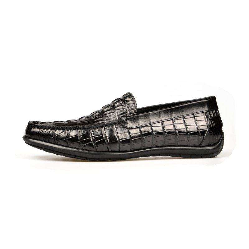 Loafers Herre Luksus Krokodilleskinn Daily Business Slip On - Sort