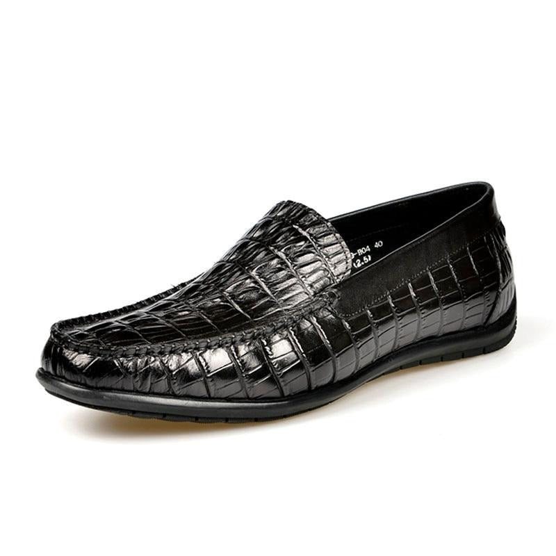 Loafers Herre Luksus Krokodilleskinn Daily Business Slip On - Sort