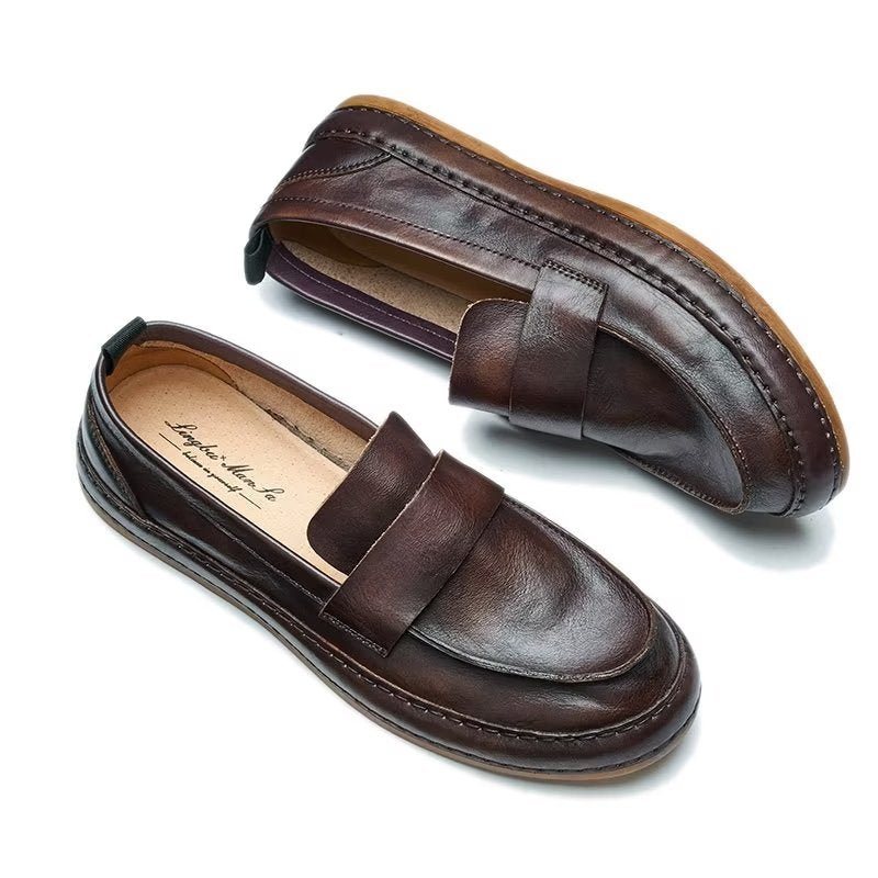 Loafers Herre Lux Cow Leather Slip-on - Kaffe