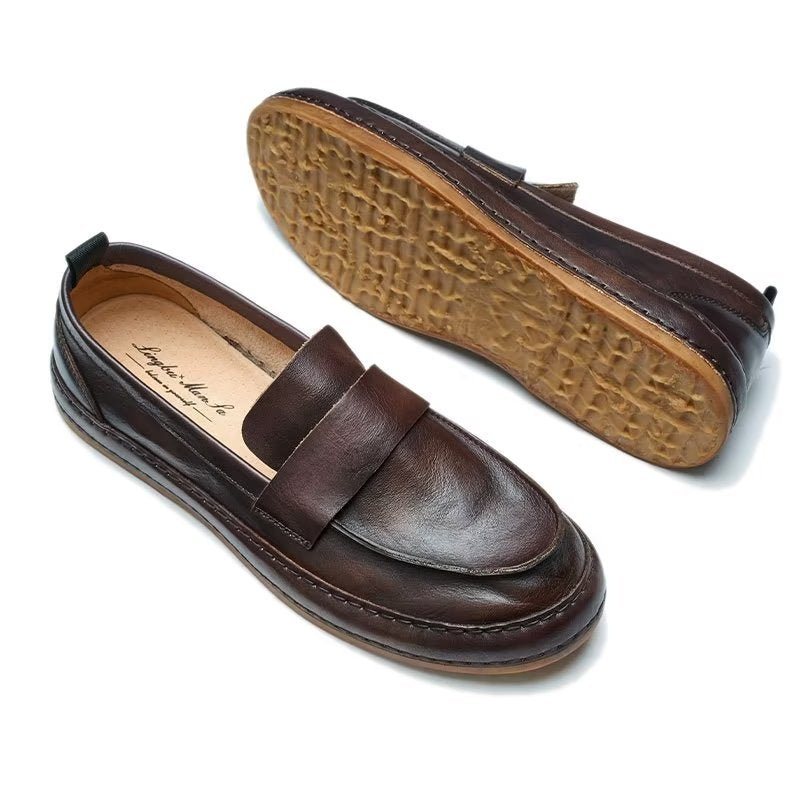 Loafers Herre Lux Cow Leather Slip-on - Kaffe