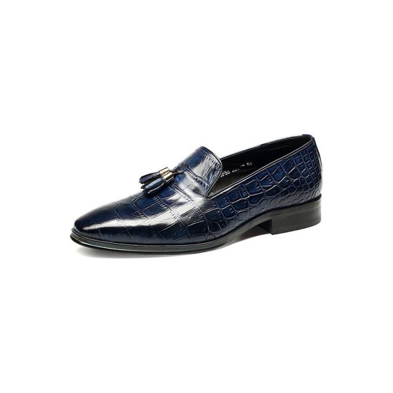 Loafers Herre Luxury Alligator Tassel Slip-on - Blå