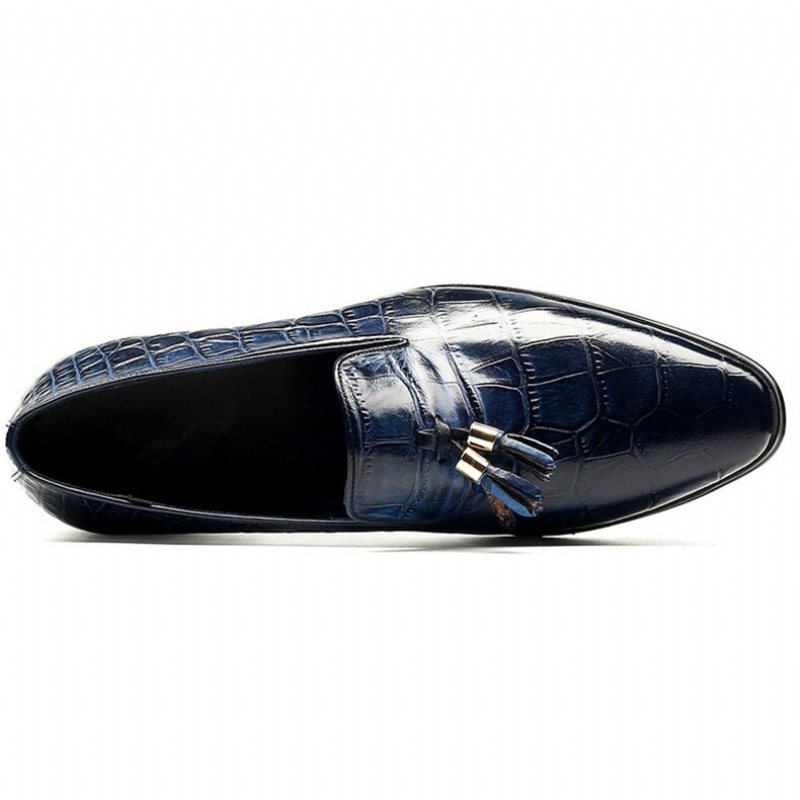 Loafers Herre Luxury Alligator Tassel Slip-on - Blå