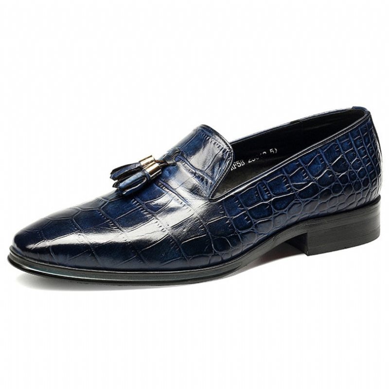 Loafers Herre Luxury Alligator Tassel Slip-on - Blå