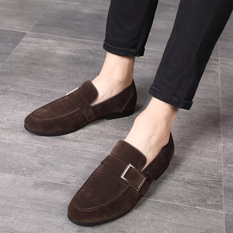 Loafers Herre Modish Pregede Slip-on - Kaffe