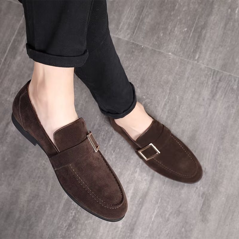 Loafers Herre Modish Pregede Slip-on - Kaffe