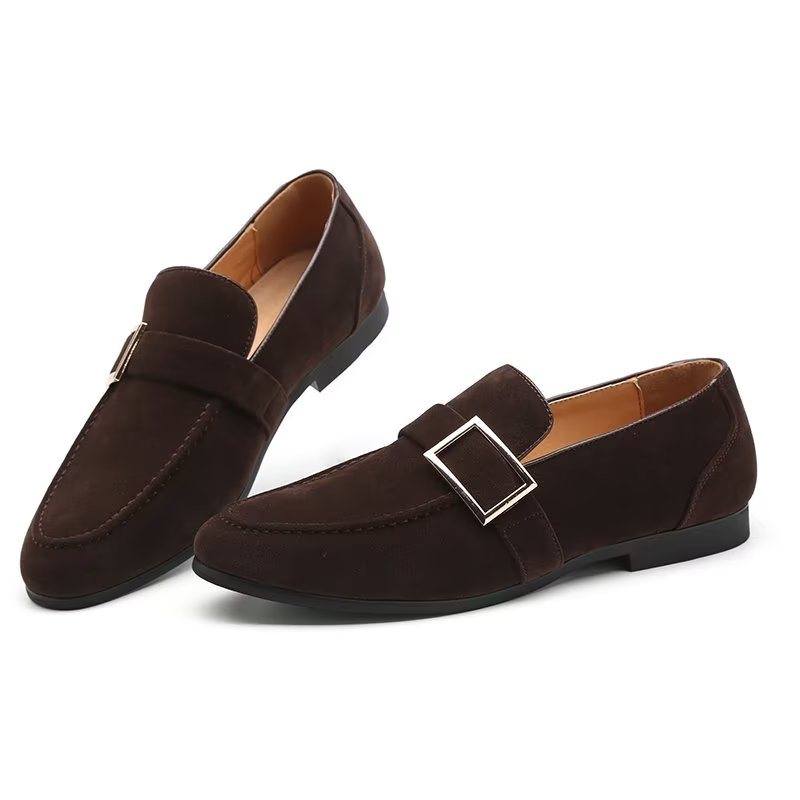 Loafers Herre Modish Pregede Slip-on - Kaffe