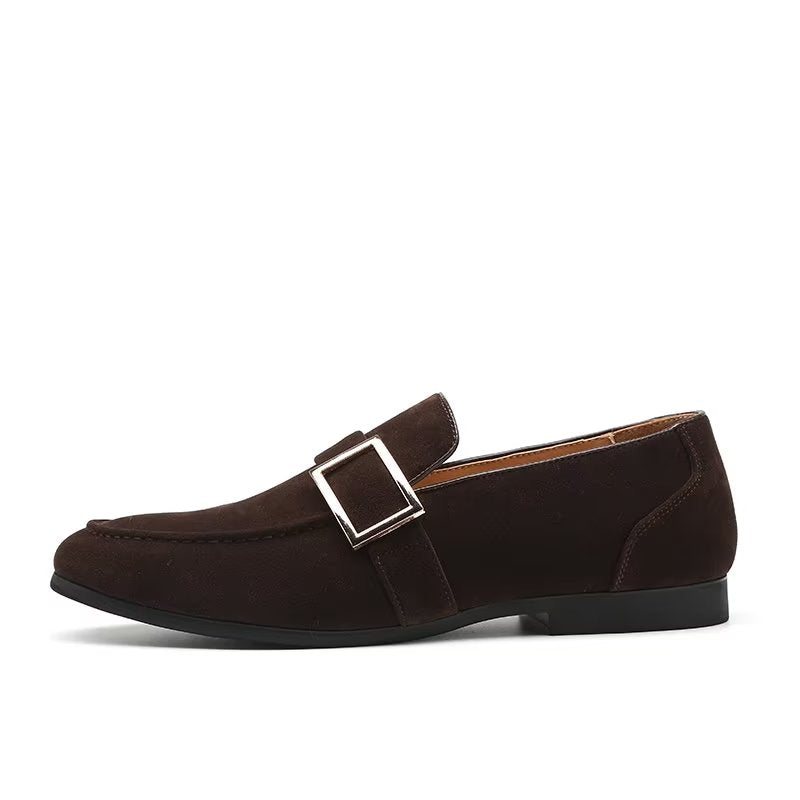 Loafers Herre Modish Pregede Slip-on - Kaffe