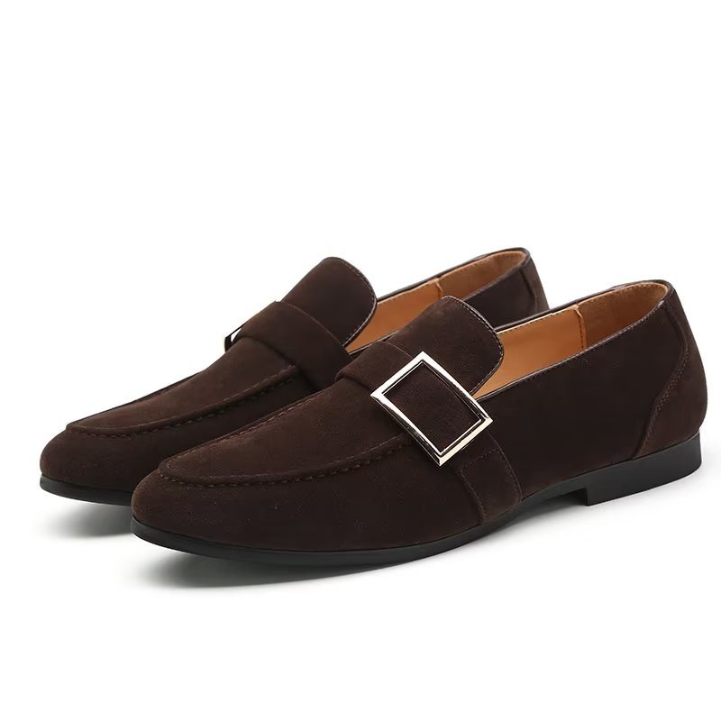 Loafers Herre Modish Pregede Slip-on - Kaffe