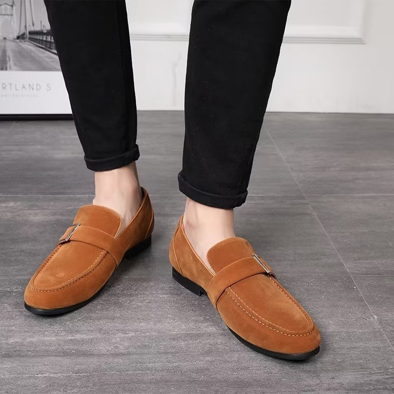 Loafers Herre Modish Pregede Slip-on - Brun