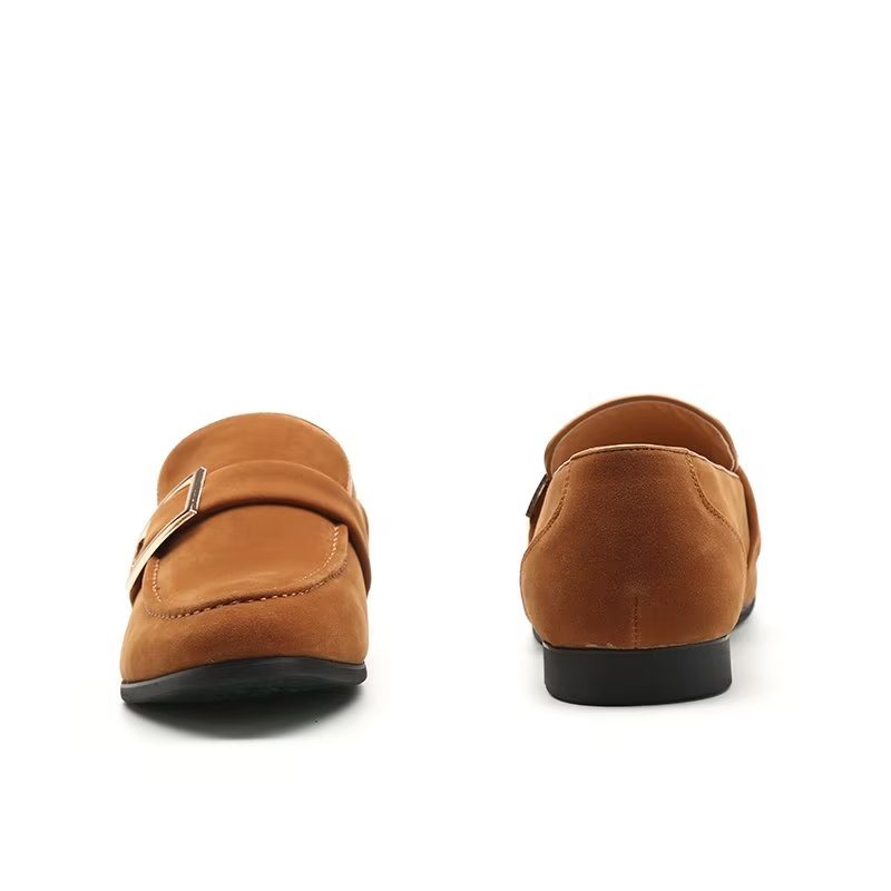 Loafers Herre Modish Pregede Slip On - Brun