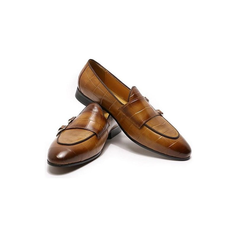 Loafers Herre Monk Strap Slip On - Kaffe