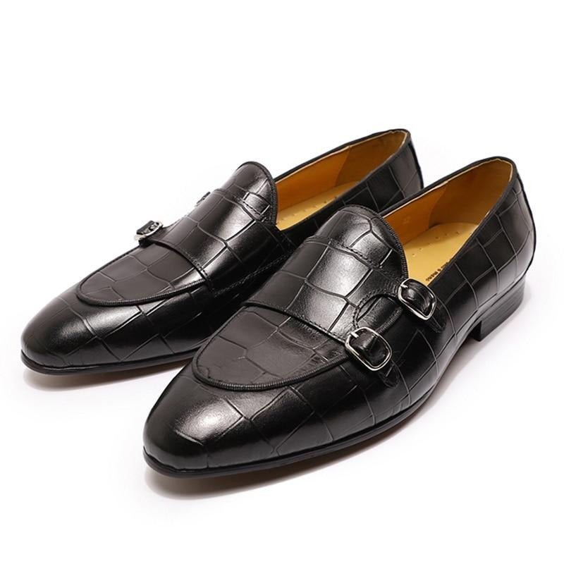 Loafers Herre Monk Strap Slip On - Svart