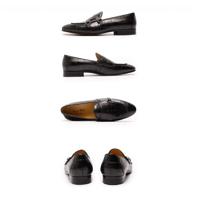 Loafers Herre Monk Strap Slip On - Svart