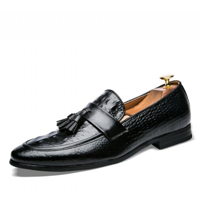 Loafers Herre Overdådige Croctassel Exotic Oxford - Svart