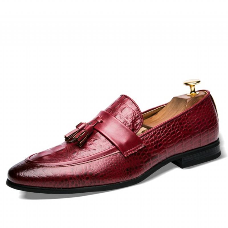 Loafers Herre Overdådige Croctassel Exotic Oxford - Rød