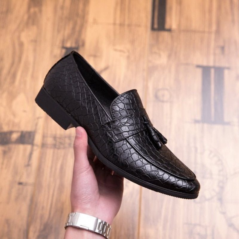 Loafers Herre Overdådige Croctassel Exotic Oxford - Svart