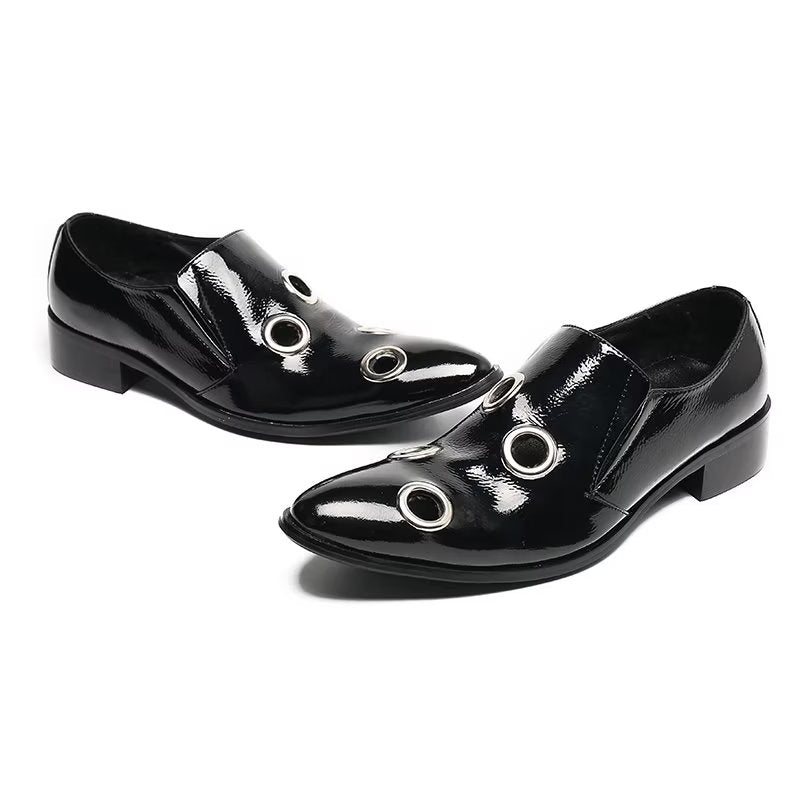 Loafers Herre Prangende Mønster Slip-on - Svart