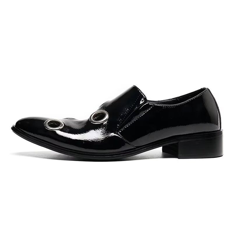 Loafers Herre Prangende Mønster Slip-on - Svart