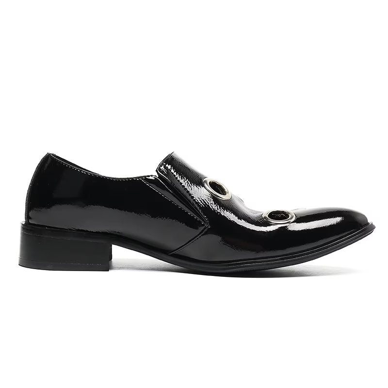 Loafers Herre Prangende Mønster Slip-on - Svart