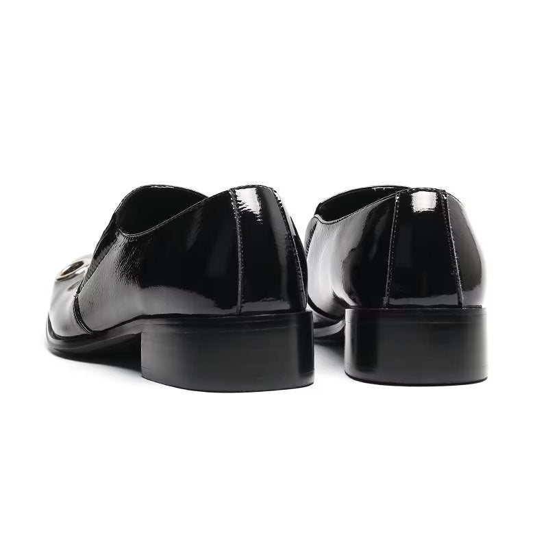 Loafers Herre Prangende Mønster Slip-on - Svart