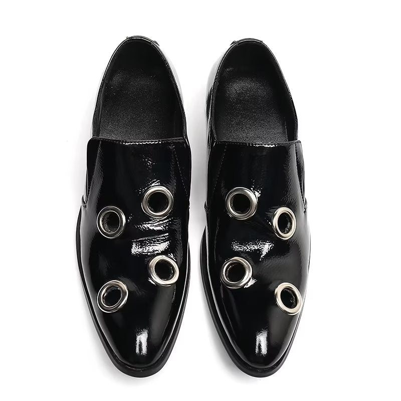 Loafers Herre Prangende Mønster Slip-on - Svart