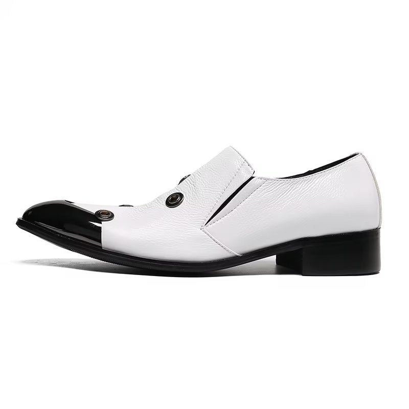 Loafers Herre Prangende Mønster Slip-on - Hvit