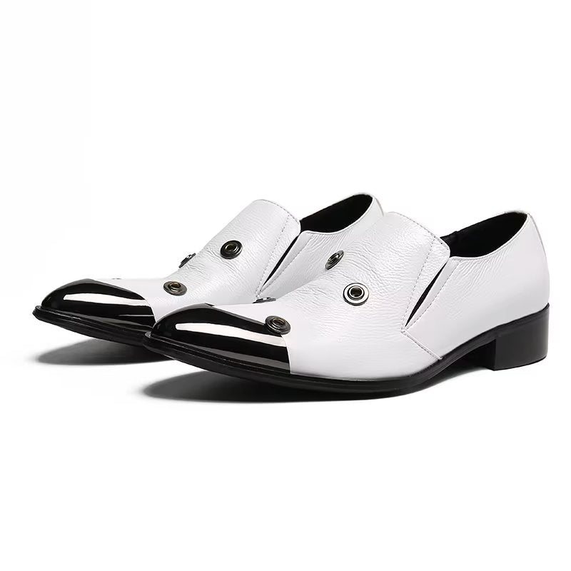 Loafers Herre Prangende Mønster Slip-on - Hvit