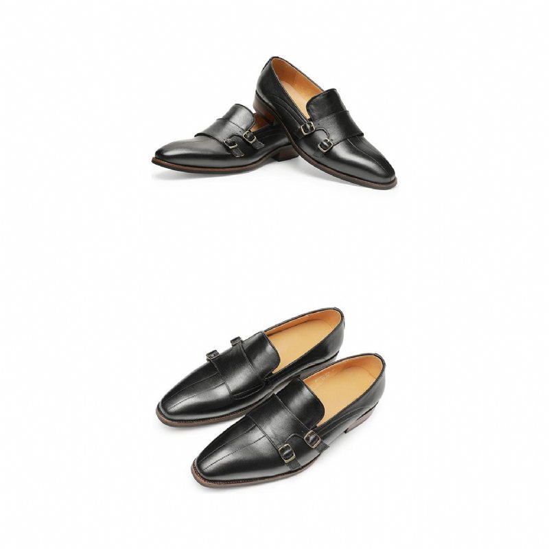 Loafers Herre Raffinert Eksotisk Skinn Monk Strap Party - Svart