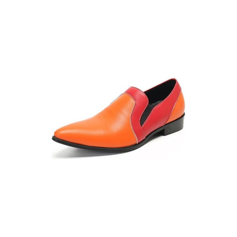 Loafers Herre Raffinert Skinn Elegance Slip-on - Oransje