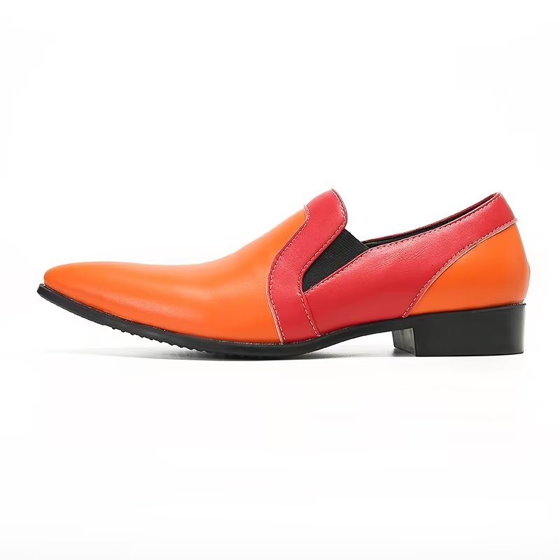 Loafers Herre Raffinert Skinn Elegance Slip-on - Oransje