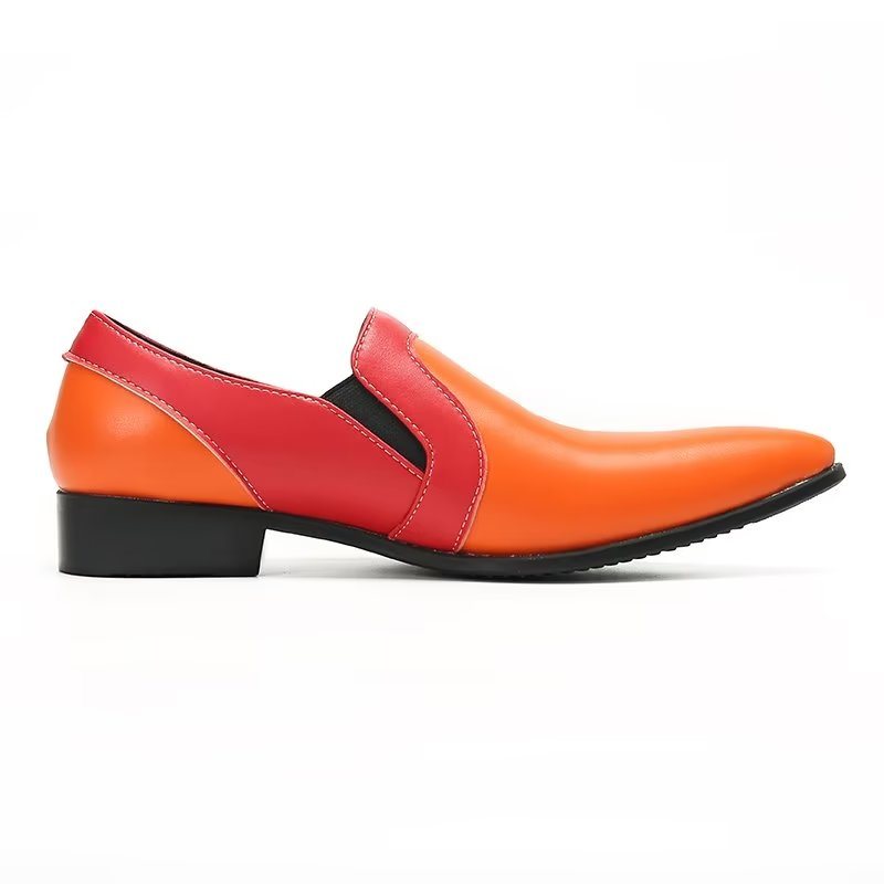 Loafers Herre Raffinert Skinn Elegance Slip-on - Oransje