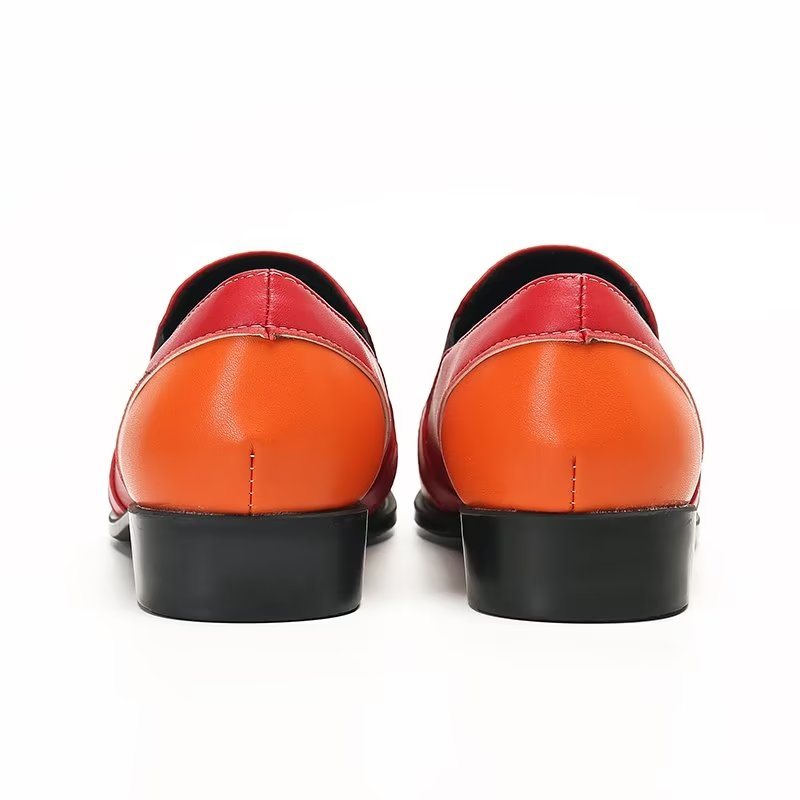 Loafers Herre Raffinert Skinn Elegance Slip-on - Oransje