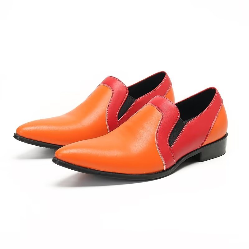 Loafers Herre Raffinert Skinn Elegance Slip-on - Oransje