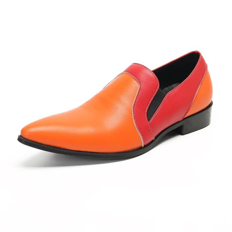 Loafers Herre Raffinert Skinn Elegance Slip-on - Oransje