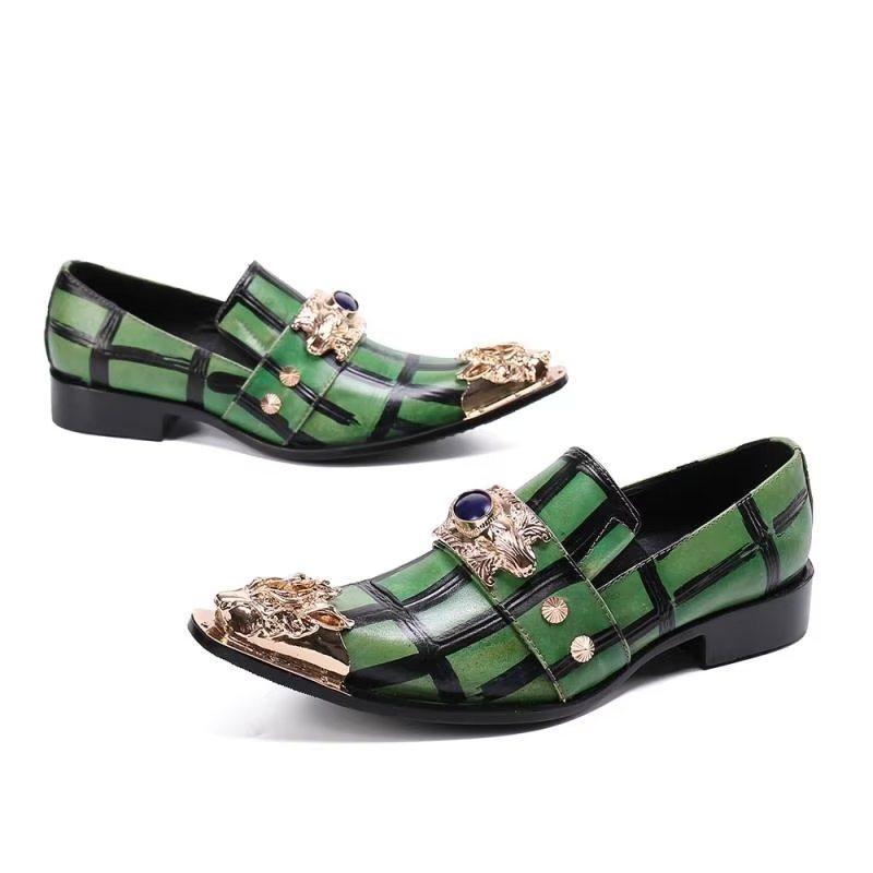 Loafers Herre Slip-on I Skinn - Grønn