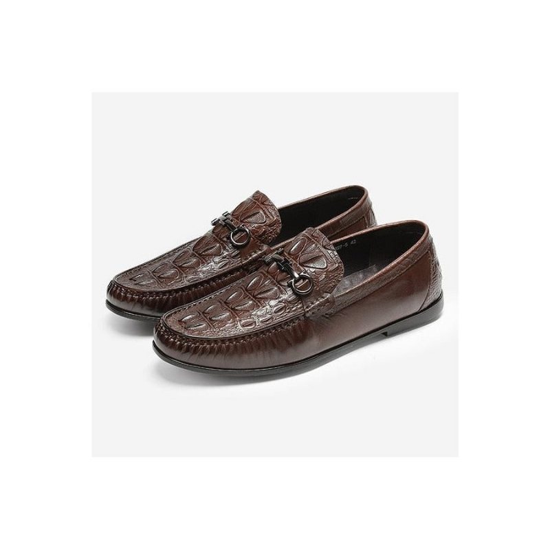 Loafers Herre Stilig Slip-on Skinn - Kaffe