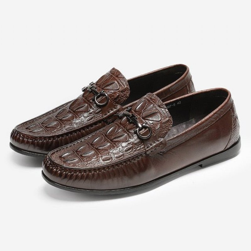 Loafers Herre Stilig Slip-on Skinn - Kaffe