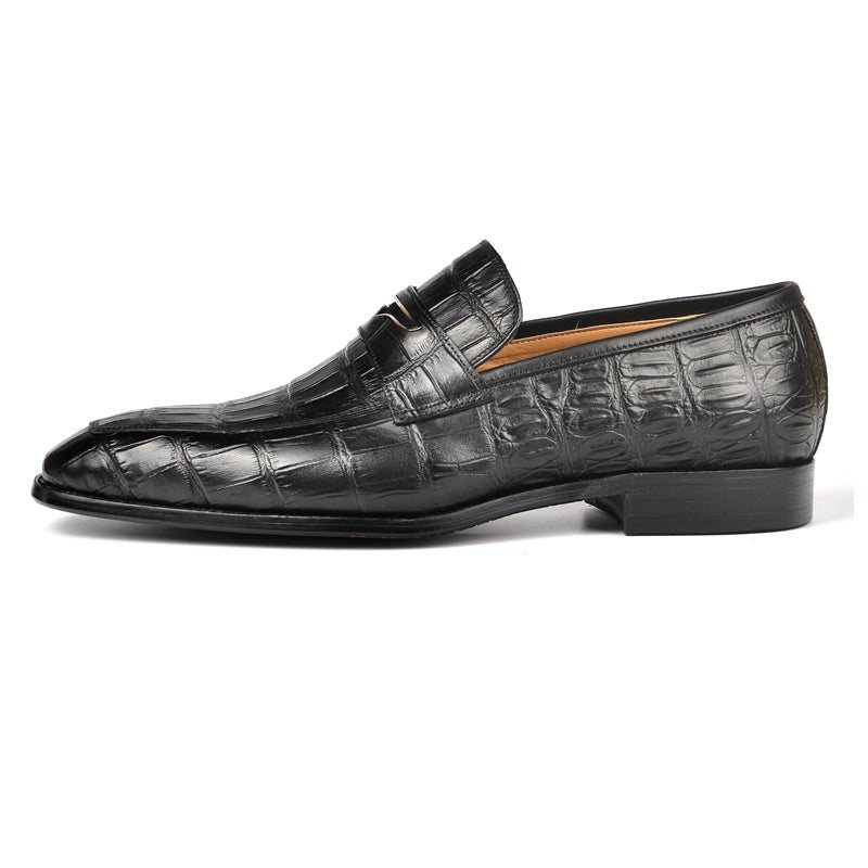 Loafers Herre Utsøkt Crocodile Texture Modish Penny - Svart