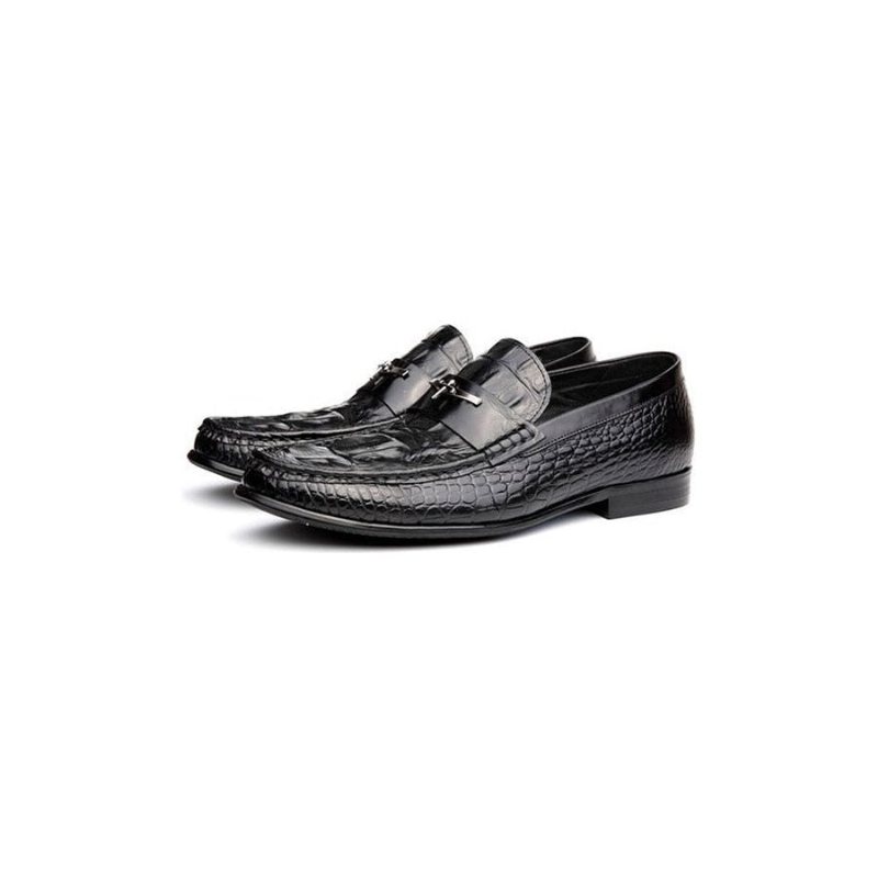 Loafers Herre Vanntette Preget Skinn-slip-on