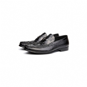 Loafers Herre Vanntette Preget Skinn-slip-on