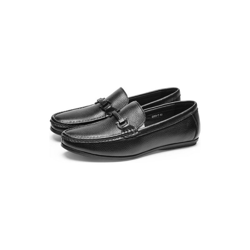 Loafers Herre Weavingluxe Leather Slip On - Svart 1