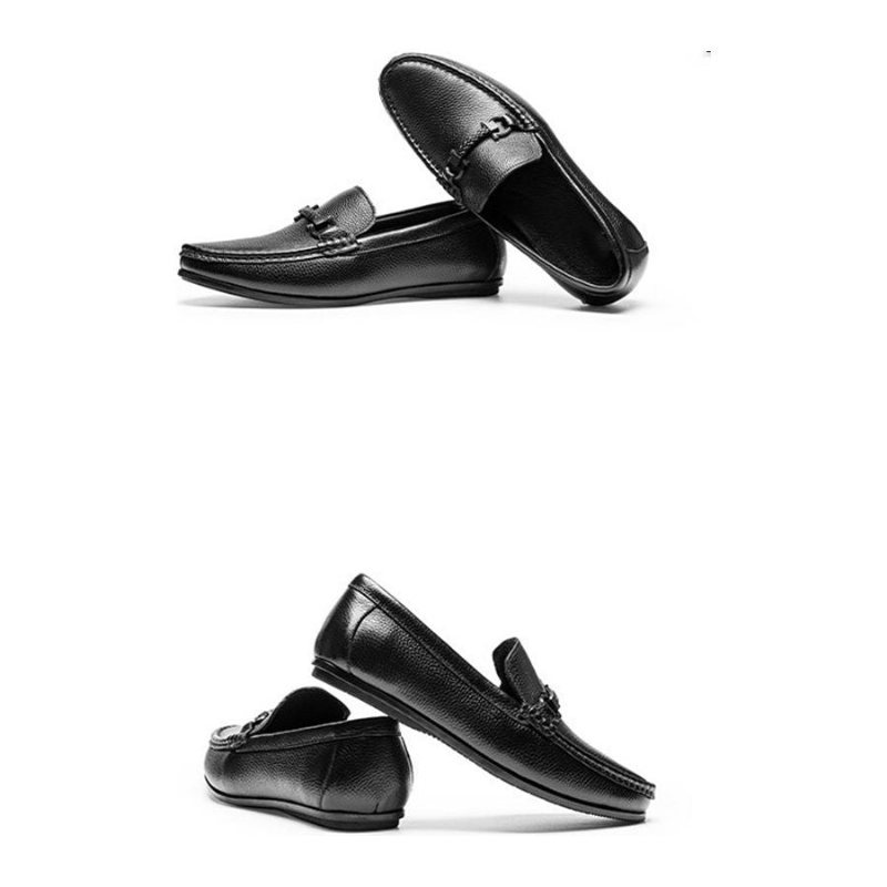 Loafers Herre Weavingluxe Leather Slip On - Svart 1